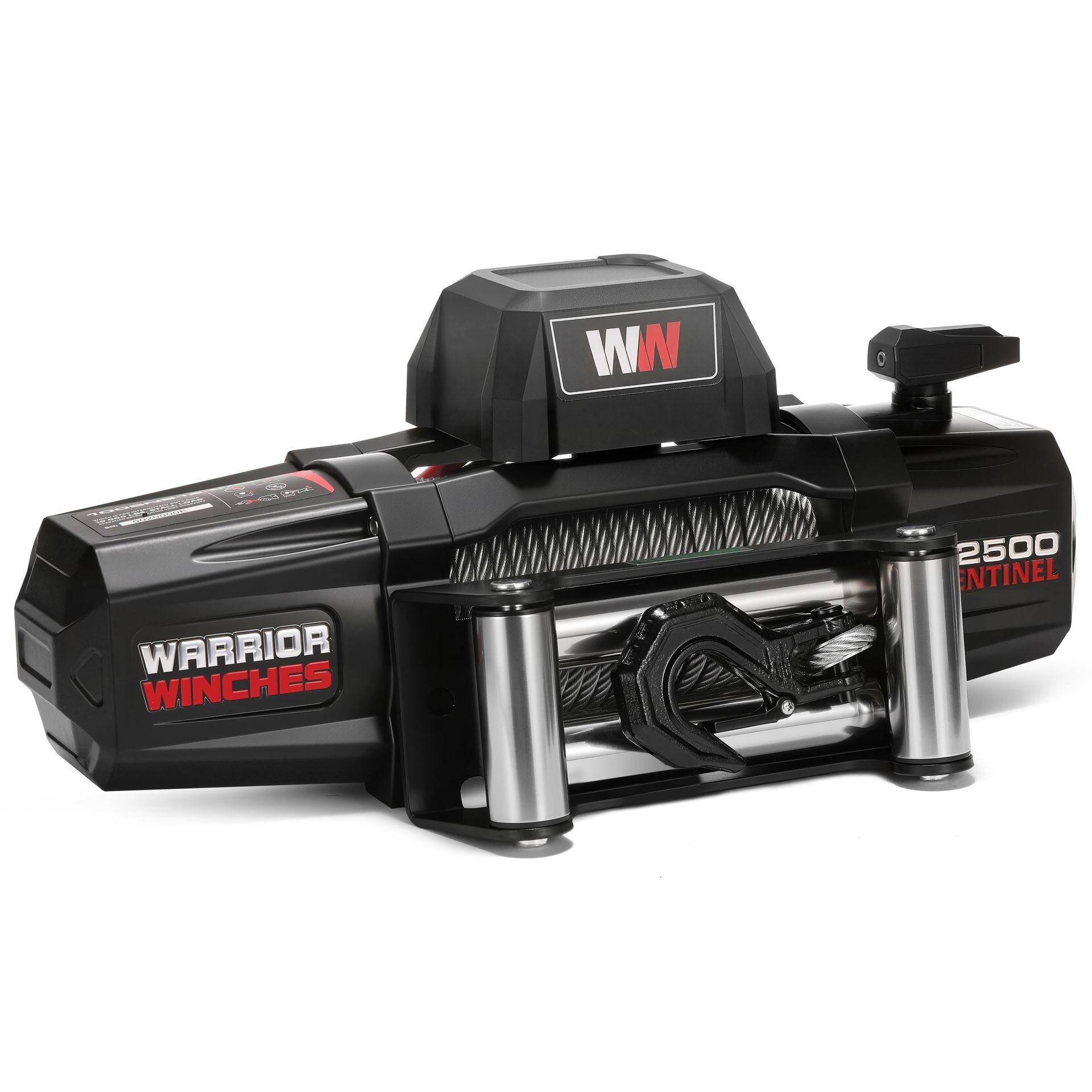 [125SNS12-CAD] 12500 LBS Sentinel 12v winch with steel wire