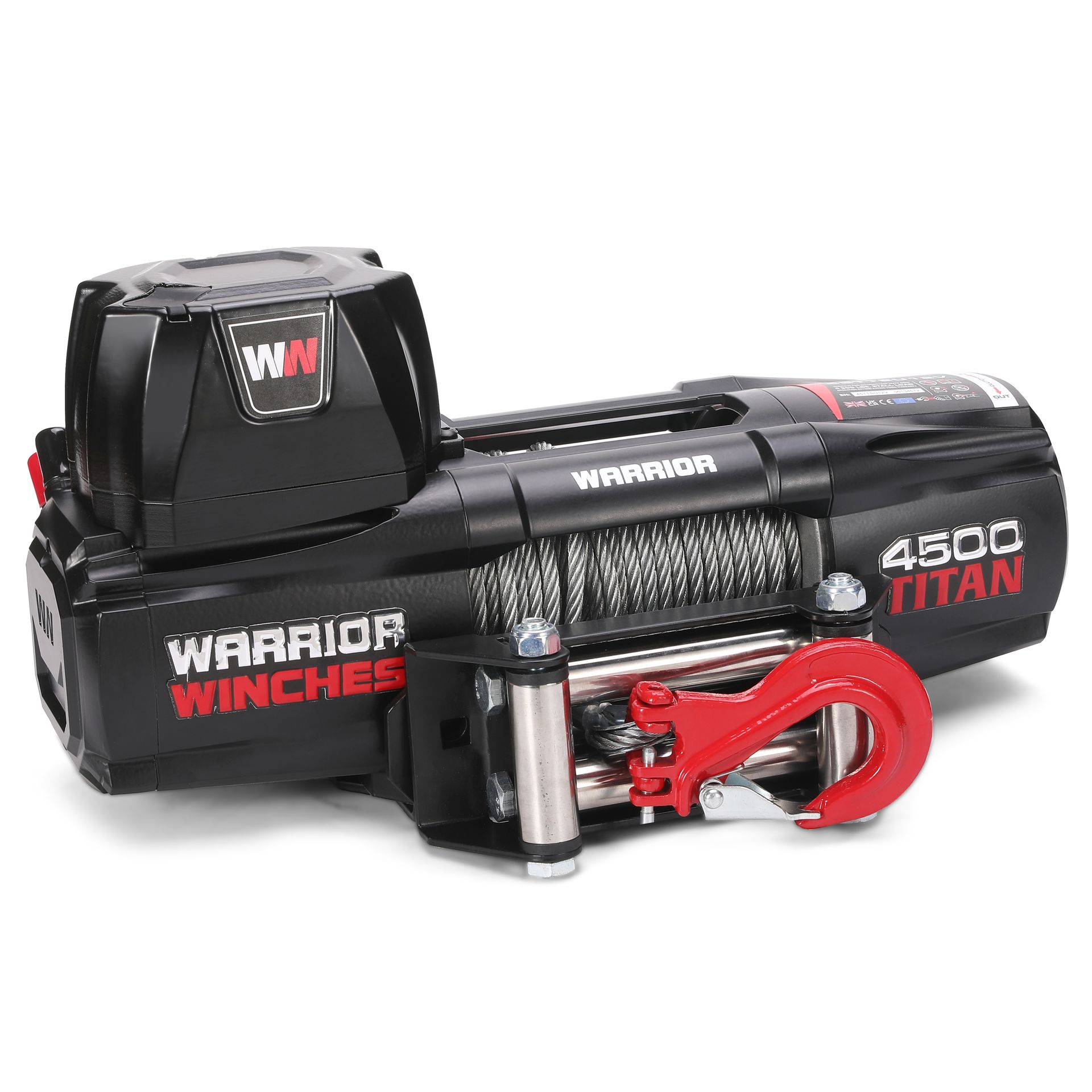 [45TTSU12-CAD] Titan 4,500lb 12v Electric Winch - Steel Rope