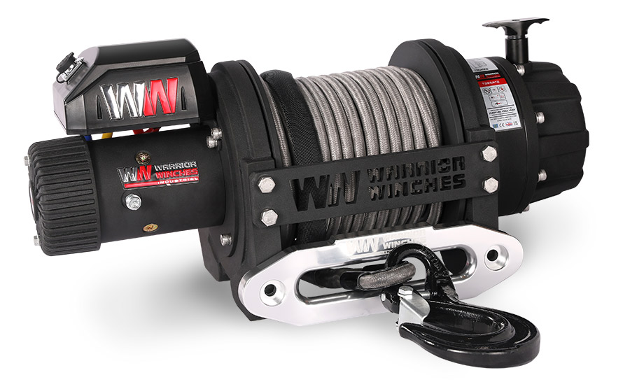 [T225A12-CAD] T1000 25,000lb Severe Duty 12v Electric Winch - Synthetic Rope