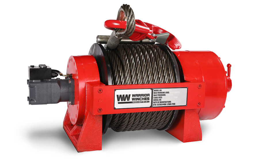[25JR03H-CAD] JR25 55,000lb (25 Ton) Industrial Hydraulic Winch - Steel Rope