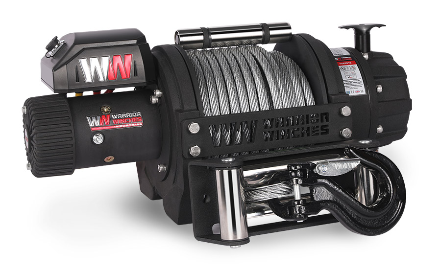 [T225S12-CAD] T1000 25,000lb Severe Duty 12v Electric Winch - Steel Rope