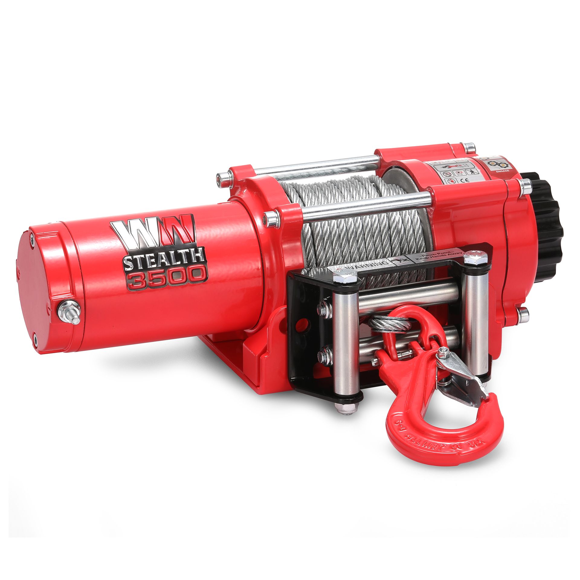 [35STS12-CAD] Stealth 3,500 lbs 12v Electric Winch With Steel Cable
