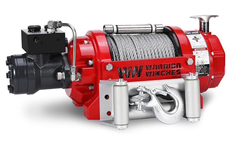 [80RVSDY-CAD] RV8 8,000lb (3.6 Ton) Hydraulic Short Drum Winch - Steel Rope